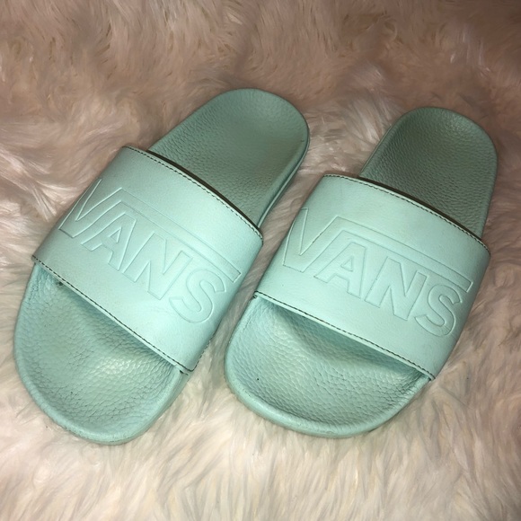 green slide on vans